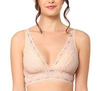 Wacoal Women's Halo Lace Soft Cup Bralette, Naturally Nude, 40