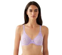 Wacoal Women's Halo Lace Unlined Mid Coverage Underwire Bra, 851205, Purple Rose, 38D