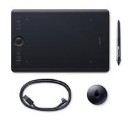 Wacom Intuos Pro M Tableta gráfica con lápiz digital Pro Pen 2 / digitalizadora para pintura y diseño digital / Portalápices con 10 puntas / Compatible con Windows y MacOS / Negro