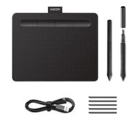 Wacom Intuos S + Punta de bolígrafo, Incl. Wacom Pen 4K sin batería | Tableta gráfica (requiere PC), experiencia de lápiz natural de Wacom y un control preciso para dibujar, pintar y editar fotos