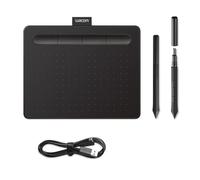 Wacom Intuos S - Bandeja de Dibujo portátil (para Pintar y editar Fotos con lápiz 4K Sensible a la presión y 1 Descarga de Software), Color Negro