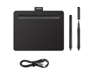 Wacom Intuos Small Tableta Gráfica Bluetooth - Tablet para Dibujar, Pintar, editar Fotos con lápiz Sensible a la presión Negro - óptima para la educación en línea y el teletrabajo