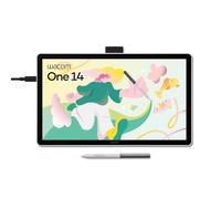Wacom One 14, Pantalla gráfica, Full HD, Incluye lápiz Standard sin batería | Tableta gráfica (requiere PC), sensación de lápiz sobre papel con vidrio grabado antirreflejo y tecnología japonesa.