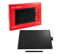 Wacom One by Wacom Medium - Tableta gráfica con lápiz digital sensible a la presión, compatible con Windows, Mac y Chromebook, óptima para oficina en casa y e-learning, color negro y rojo