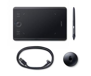 Wacom PTH460K Intuos Pro S Tableta gráfica con lápiz Wacom Pro Pen 2 y Puntas de Repuesto, Negro