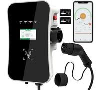 WADA POWER Estación de carga para vehículos eléctricos: 7 kW, cargador EV tipo 2 para coche eléctrico, corriente conmutable 6-32 A con aplicación y toma IEC 62196-2, carga de coche eléctrico con cable