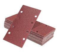 wadafen 40 Piezas 93 x 185mm Lijas para Lijadora, Lijas Rectangular 8 Agujeros, Granos 40/60/80/120/240, para Rectangulares Lijadoras y Lijadora Orbital, Ideal para Lijar/Pulir/Madera