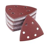 wadafen Lijas Delta, 72 Hojas Almohadillas de Lijado Triangular 90x90x90mm con 6 Agujeros, para Lijadora Triangular y Mouse, Granos 40/60/80/120//180/240