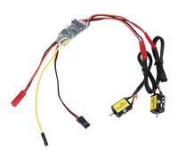 Wadakada 1 Unidad de Control de Velocidad Esc Cepillado Bidireccional de Doble VíA 2S-3S Lipo 5A Esc con Motor Cepillado 2PC 030 88T para Modelo RC