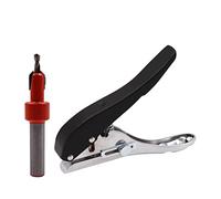 Wadakada 2 Piezas de Alicates para Herramientas de CarpinteríA, Juego de Perforadores de Tarjetas, Cubierta de Tornillo de Papel con Taladro Avellanado, PosicióN Ajustable de 2,8Mm