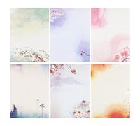 Wadakada 48PCS que escribe el papel de los efectos de escritorio, carta que escribe juegos de la letra del papel