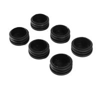 Wadakada 6Pcs PláStico Tapa Final Tapa del Tubo Insertar Tapa TapóN 40Mm Negro