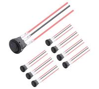 Wadakada 8 Piezas 12V 20A Redondo Azul Interruptor Basculante LED Control de Encendido-Apagado SPST 3 Pines para 12V Coche CamióN con 24 Piezas Cables