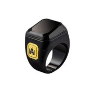 Wadakada Anillo Inteligente Bluetooth Contador de Dedo ElectróNico Recordatorio de Tiempo de AdoracióN Contador de Anillo de Dedo de OracióN 18 mm Negro