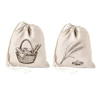 Wadakada Bolsas de para Pan, Paquete de 2, DiseñO ArtíStico, Natural Sin Blanquear, Reutilizable, Almacenamiento Seguro para Alimentos para Pan Artesanal Casero