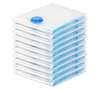 Wadakada Bolsas de Vacío para Ropa - Paquete de 10 Bolsas de Almacenamiento Reutilizables de 40 X 30 cm Bolsas de Vacío con Sello y Bolsas de Viaje Ahorradoras de Espacio