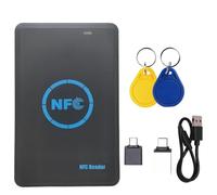 Wadakada Duplicador de Chip Inteligente RFID de 5 Frecuencias + Lector de Llaveros 2xCUID NFC, Copiadora, HID 125K/ IC/ID 13.56M, Clonador de Tokens 125K.