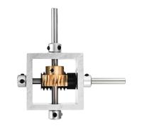 Wadakada Engranaje Helicoidal de Ángulo Recto, Relación de Reducción 1:20, 90 Grados, Módulo 1, 20 Dientes, Kit de Bricolaje con Eje de 6 Mm, 100 X 100 X 50 Mm