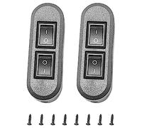 Wadakada Interruptor de Cable Integrado Interruptor DúPlex Negro Interruptor Basculante Directo Adecuado para LáMpara de Escritorio de Control Dual