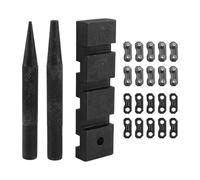 Wadakada Juego de Herramientas de Reparación de Motosierra de Bolsillo de 3 Piezas con 10 Juegos de Reparación de Eslabones de Unión de Cadena de Motosierra de 0,325 Pulgadas