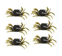 Wadakada Kit de SeñUelos de Pesca de Cangrejo de 6 Piezas, Cangrejos Simulados Cebos SeñUelos de Peces Artificiales Aparejos con Gancho Afilado, Crankbaits de Mar Suave 3D