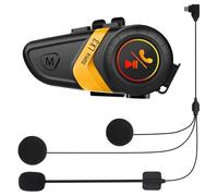 Wadakada LX3 Auricular Bluetooth 1200MAH Motocicleta BT5.0 InaláMbrico Manos Llamada EstéReo Antiinterferencia Auricular Impermeable-C