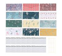 Wadakada Paquete de 12 Sobres de Presupuesto de Sobres de Efectivo Laminado para Ahorro de Dinero con Hojas de Presupuesto para Registro Financiero