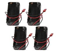 Wadakada Paquete de 4 Contenedores de BateríA de 6V 4XAA Caja de Soporte Receptor de Enchufe JST para 1/8 1/10 RC Nitro Power Coche CamióN