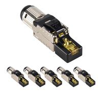 Wadakada Paquete de 6 Herramientas RJ45 Blindado Cat 8, Enchufe de TerminacióN de Campo Cat8, Conector Cat8, Enchufe Cat8