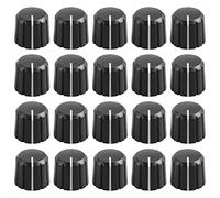 Wadakada Perilla Giratoria de PotencióMetro de PláStico de 20 Piezas 15X13.5 Mm para Perilla de Volumen de Guitarra de Eje Tipo D de 6 Mm de DiáMetro.