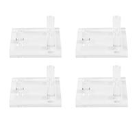 Wadakada Soporte de ExhibicióN de AcríLico 4 Piezas Soporte de Caballete de ExhibicióN Transparente para Geodas de Coral FóSil ÁGata Mineral de PequeñOs Coleccionables, S