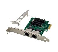 Wadakada Tarjeta de Red de Servidor Gigabit BCM5718 PCI Express X1 Tarjeta Adaptadora de Red de Doble Puerto Compatible con PXE VLAN