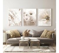 WADBTP Conjunto de póster beige de 3 piezas, Estilo Bohemio Fondo de Pared Decoración de Pared Lienzo Pintura Moderna, Decoración de Planta Moderna, Mural Sin Marco (Estilo 1,50 x 70 cm x 3)