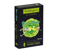 Waddingtons - Juego de cartas número 1 de Rick y Morty, Wubba lubba dub-dub, juega con Rick, Morty, Mr Meeseeks y Birdperson, gran regalo y juguete para los fans de Adult Swim, para jugadores a partir