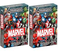 Waddingtons NO. 1 Marvel Cartas Poker - 1 Baraja De 55 Cartas Personalizadas, para Todos A Partir De 4 Años, Desde 1 Jugador (Paquete de 2)