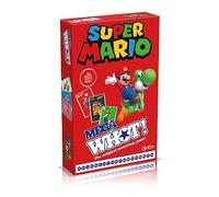 Waddingtons Number 1 Super Mario Mega WHOT! Edición de Lujo, el Juego Original a Juego Ahora con un Tablero de Juego Personalizado, combina con Luigi y Yoshi, Regalo para Mayores de 5 años