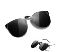 Waddle Gafas de Sol Polarizadas Lentes, Clip en Gafas de Sol, Gafa de Unisex Sin Marco Polarizadas UV400, para Hombres y Mujeres, para Conducir Pesca Al Aire Libre (Negro)