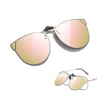 Waddle Gafas de Sol Polarizadas Lentes, Clip en Gafas de Sol, Gafa de Unisex Sin Marco Polarizadas UV400, para Hombres y Mujeres, para Conducir Pesca Al Aire Libre (Rosa)