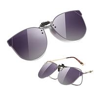 Waddle Gafas de Sol Polarizadas Lentes, Clip en Gafas de Sol, Gafa de Unisex Sin Marco Polarizadas UV400, para Hombres y Mujeres, para Conducir Pesca Al Aire Libre (Violeta gris)