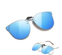 Waddle Gafas de Sol Polarizadas Lentes, Clip en Gafas de Sol, Gafa de Unisex Sin Marco Polarizadas UV400, para Hombres y Mujeres, para Conducir Pesca Al Aire Libre (Azul)