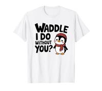 Waddle Lo hago sin que te eches de menos, divertido juego de palabras, pingüino Camiseta