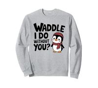Waddle Lo hago sin que te eches de menos, divertido juego de palabras, pingüino Sudadera