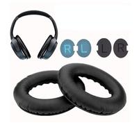 WADEO Almohadillas de Repuesto, Auriculares Bose AE2/AE2W/QC25/QC2/QC15 Amortiguador del cojín de oído de la Espuma de 2 Pedazos y 4 de Repuesto de Almohadillas Internas (Negro)