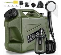 WADEO Ducha de Camping con un Robusto depósito de Agua de 20 litros, Kit portátil de Ducha de Camping para Exteriores con Bomba y depósito de Agua, Ideal para acampadas, jardín, Playa y Senderismo