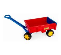Wader 10950 - Carretilla de Mano Gigante con robustos Ejes de Acero, Capacidad de Carga hasta 60 kg, tamaño Aprox. 95 cm, para niños a Partir de 12 Meses, Juegos creativos