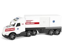 Wader 36211 - Vehículo de Emergencia Ambulancia Magic Truck con Puerta Lateral, tamaño Aprox. 79 cm, para niños a Partir de 3 años, Adecuado como Regalo para Juegos creativos