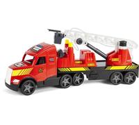 Wader 36221 - Camión mágico de Bomberos con Escalera Extensible, rociador de Agua y focos iluminados, tamaño Aprox. 79 cm, para niños a Partir de 3 años, Regalo para Juego Creativo