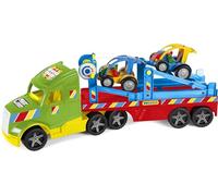 Wader 36351 - Magic Truck Buggy Transporter con Dos vehículos Buggy, tamaño Aprox. 79 cm, para niños a Partir de 3 años, Adecuado como Regalo para Juegos creativos