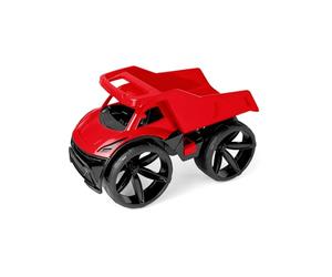 Wader 64000 - Volquete Maximus en Rojo con Caja basculante bloqueable y neumáticos Anchos, Altura Aprox. 59 cm, para niños a Partir de 12 Meses, Regalo para Juego Creativo