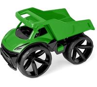Wader 64010 - Volquete Maximus en Verde con cubeta bloqueable y neumáticos Anchos, Altura Aprox. 59 cm, para niños a Partir de 12 Meses, Adecuado como Regalo para el Juego Creativo